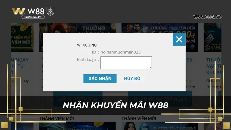 Cách tham gia nhận khuyến mãi W88 dễ dàng nhất